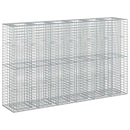 Gabion højbed 3 pcs Sølv 250 x 50 x 150 cm Galvaniseret stål