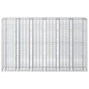 Gabion højbed 3 pcs Sølv 250 x 50 x 150 cm Galvaniseret stål