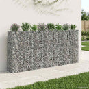 Gabion højbed 4 pcs Sølv 330 x 50 x 150 cm Galvaniseret stål