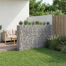 Gabion højbed 4 pcs Sølv 330 x 50 x 150 cm Galvaniseret stål