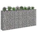 Gabion højbed 4 pcs Sølv 330 x 50 x 150 cm Galvaniseret stål
