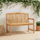 Håndskåret Rosenbænk 114 x 60,5 x 95 cm Massiv Teaktræ