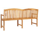 Håndskåret Rosenbænk 150 x 60 x 90 cm Massiv Teaktræ
