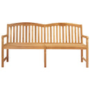 Håndskåret Rosenbænk 150 x 60 x 90 cm Massiv Teaktræ