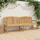Håndskåret Rosenbænk 228 x 60 x 90 cm Massiv Teaktræ