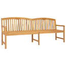 Håndskåret Rosenbænk 228 x 60 x 90 cm Massiv Teaktræ