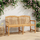 Håndskåret Rosenbænk 150 x 60,5 x 95 cm Massiv Teaktræ