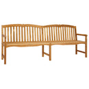 Håndskåret Rosenbænk 228 x 61 x 94,5 cm Massiv Teaktræ