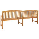 Håndskåret Rosenbænk 228 x 61 x 94,5 cm Massiv Teaktræ