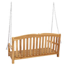 Gyng Bænk 114 x 60 x 60,5 cm Massiv Teaktræ Naturfarvet