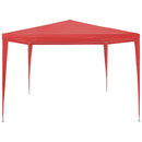 Party Tent Rød 300 x 300 x 255 cm PE og stål