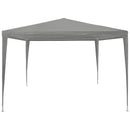 Party Tent Lysegrå 300 x 300 x 255 cm PE og stål
