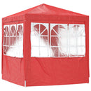 Party Tent Rød 200 x 200 x 240 cm PE og stål