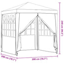 Party Tent Rød 200 x 200 x 240 cm PE og stål
