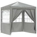 Party Tent Lysegrå 200 x 200 x 240 cm PE og stål