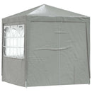 Party Tent Lysegrå 200 x 200 x 240 cm PE og stål