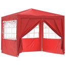 Party Tent Rød 250 x 250 x 240 cm PE og stål