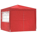 Party Tent Rød 250 x 250 x 240 cm PE og stål