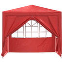 Party Tent Rød 250 x 250 x 240 cm PE og stål