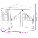 Party Tent Rød 250 x 250 x 240 cm PE og stål