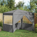 Party Tent Lysegrå 250 x 250 x 240 cm PE og stål