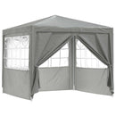 Party Tent Lysegrå 250 x 250 x 240 cm PE og stål