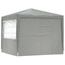 Party Tent Lysegrå 250 x 250 x 240 cm PE og stål