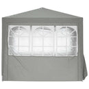 Party Tent Lysegrå 250 x 250 x 240 cm PE og stål