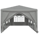 Party Tent 900 x 300 x 255 cm Lysegrå PE og stål