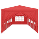 Party Tent 1200 x 300 x 255 cm Rød PE og stål