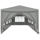 Party Tent 1200 x 300 x 255 cm Lysegrå PE og stål