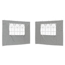 Festasidevæg 2 pcs 300 x 195 cm Lysegrå PE og stål