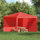 Festasidevæg 2 pcs Rød 300 x 195 cm PE og stål