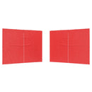 Festasidevæg 2 pcs Rød 300 x 195 cm PE og stål