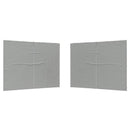 Festasidevæg 2 pcs Lysegrå 400 x 195 cm PE og stål