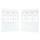Festasidevæg 2 pcs 200 x 195 cm Hvid PE og stål