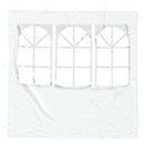 Festasidevæg 2 pcs 200 x 195 cm Hvid PE og stål