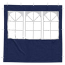 Festasidevæg 2 pcs 200 x 195 cm Blå PE og stål