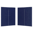Festasidevæg 2 pcs Blå 200 x 195 cm PE og stål