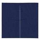 Festasidevæg 2 pcs Blå 200 x 195 cm PE og stål