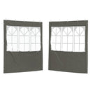 Festasidevæg 2 pcs 200 x 195 cm Antracit PE og stål