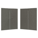 Festasidevæg 2 pcs Antracit 200 x 195 cm PE og stål