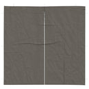 Festasidevæg 2 pcs Antracit 200 x 195 cm PE og stål