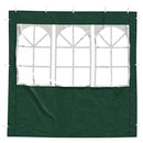 Festasidevæg 2 pcs 200 x 195 cm Grøn PE og stål