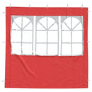 Festasidevæg 2 pcs 200 x 195 cm Rød PE og stål