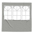 Festasidevæg 2 pcs 200 x 195 cm Lysegrå PE og stål