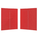 Festasidevæg 2 pcs Rød 200 x 195 cm PE og stål