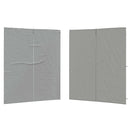 Festasidevæg 2 pcs Lysegrå 200 x 195 cm PE og stål