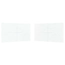 Festasidevæg 2 pcs Hvid 400 x 195 cm PE og stål