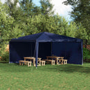 Festasidevæg 2 pcs Blå 400 x 195 cm PE og stål